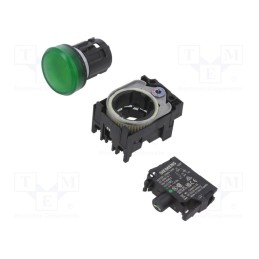 1 pcs x SIEMENS - 3SU1102-6AA40-1AA0 - Control lamp, 22mm, -25÷70°C, Illumin: LED, Ø22mm, IP67, 24VAC