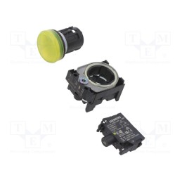 1 pcs x SIEMENS - 3SU1102-6AA30-1AA0 - Control lamp, 22mm, -25÷70°C, Illumin: LED, Ø22mm, IP67, 24VAC