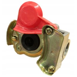 Pneumatic connector with valve m16x1 5 red