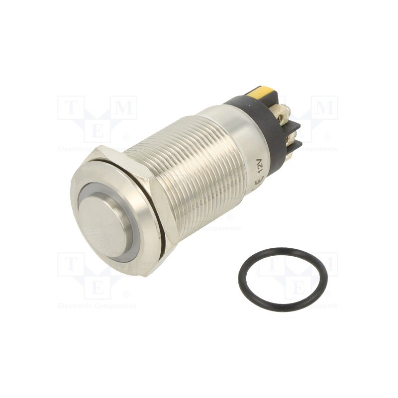 1 pcs x ONPOW - LAS1GQH-11ZE/L/Y/12V/S - Switch: vandal resistant, Pos: 2, SPDT, 3A/220VAC, 5A/24VDC, IP65