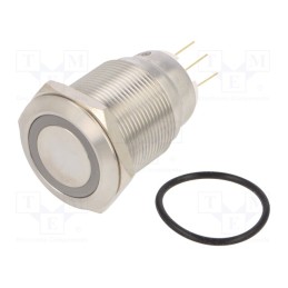 1 pcs x ONPOW - LAS1GQ22-11ZE/W/24V/S - Switch: vandal resistant, Pos: 2, SPDT, 3A/220VAC, 5A/24VDC, IP65