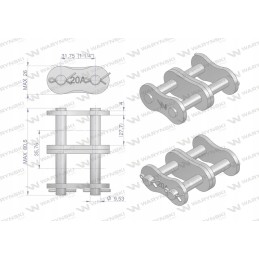 Reinforced chain lock z20a 2 ansi a 100 r2