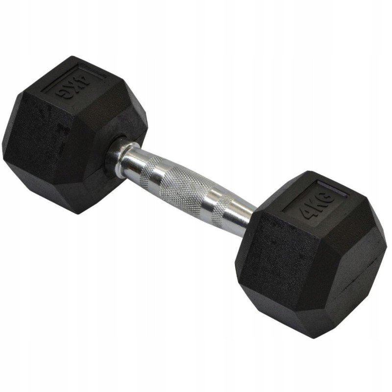 Rubber dumbbell hex 4 kg eb fit