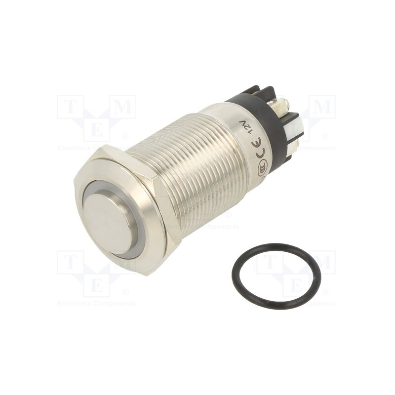 1 pcs x ONPOW - LAS1GQH-11ZE/L/W/12V/S - Switch: vandal resistant, Pos: 2, SPDT, 3A/220VAC, 5A/24VDC, IP65
