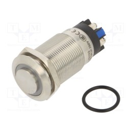 1 pcs x ONPOW - LAS1GQH-11ZE/L/B/12V/S - Switch: vandal resistant, Pos: 2, SPDT, 3A/220VAC, 5A/24VDC, IP65