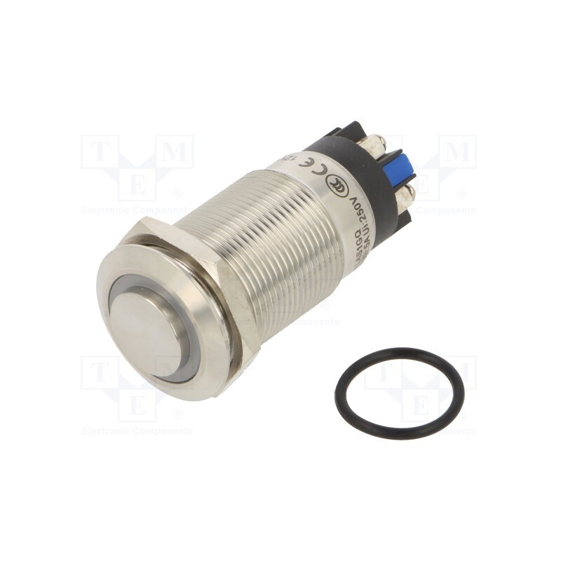 1 pcs x ONPOW - LAS1GQH-11ZE/L/B/12V/S - Switch: vandal resistant, Pos: 2, SPDT, 3A/220VAC, 5A/24VDC, IP65