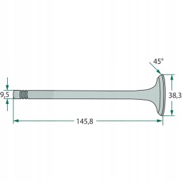 Exhaust valve ford 38017765 granite