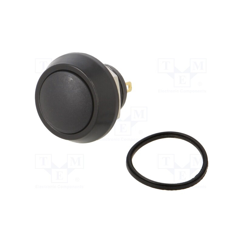 1 pcs x BULGIN - MMP0120/ABKP - Switch: vandal resistant, Pos: 2, SPST-NO, 2A/36VDC, IP65, OFF-(ON)