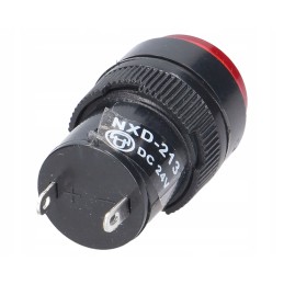 Red LED indicator, 15mm diameter housing