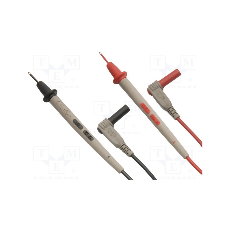 1 pcs x AXIOMET - AX-TLS-001B - Test leads, Inom: 10A, Len: 1m, test leads x2, red and black