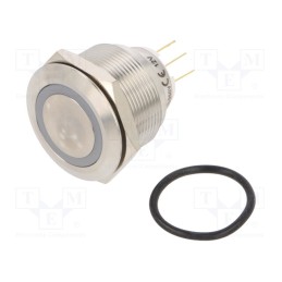 1 pcs x ONPOW - LAS1GQ25-11E/W/12V/S - Switch: vandal resistant, Pos: 2, SPDT, 3A/220VAC, 5A/24VDC, IP65
