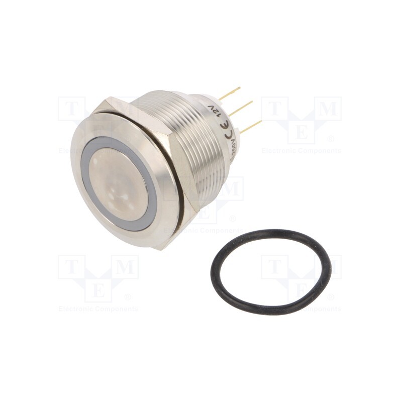 1 pcs x ONPOW - LAS1GQ25-11E/W/12V/S - Switch: vandal resistant, Pos: 2, SPDT, 3A/220VAC, 5A/24VDC, IP65