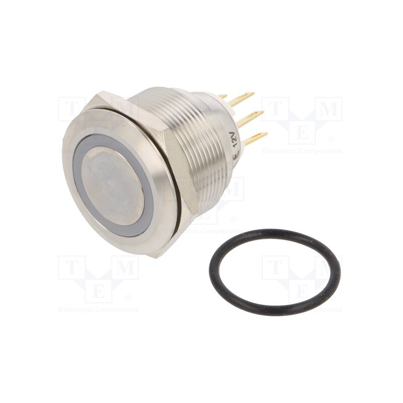 1 pcs x ONPOW - LAS1GQ25-11E/B/12V/S - Switch: vandal resistant, Pos: 2, SPDT, 3A/220VAC, 5A/24VDC, IP65