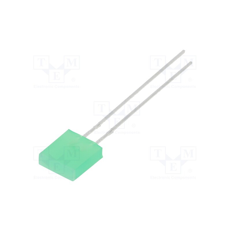 2 pcs x LUMEX - SSL-LX25783GD - LED, rectangular, 2.3x7x8mm, green, 9mcd, 110°, Front: flat, 20mA