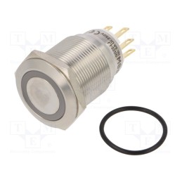 1 pcs x ONPOW - LAS1GQ22-11ZE/W/12V/S - Switch: vandal resistant, Pos: 2, SPDT, 3A/220VAC, 5A/24VDC, IP65