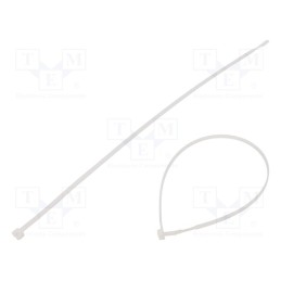 100 pcs x HELLERMANNTYTON - 109-00022 - Cable tie, L: 410mm, W: 4.7mm, polyamide, 225N, natural, Ømax: 110mm