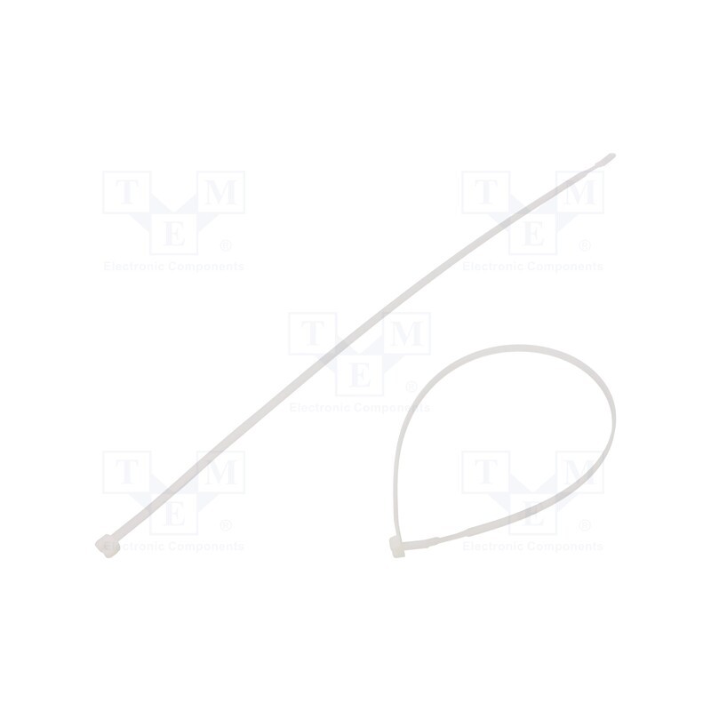 100 pcs x HELLERMANNTYTON - 109-00022 - Cable tie, L: 410mm, W: 4.7mm, polyamide, 225N, natural, Ømax: 110mm
