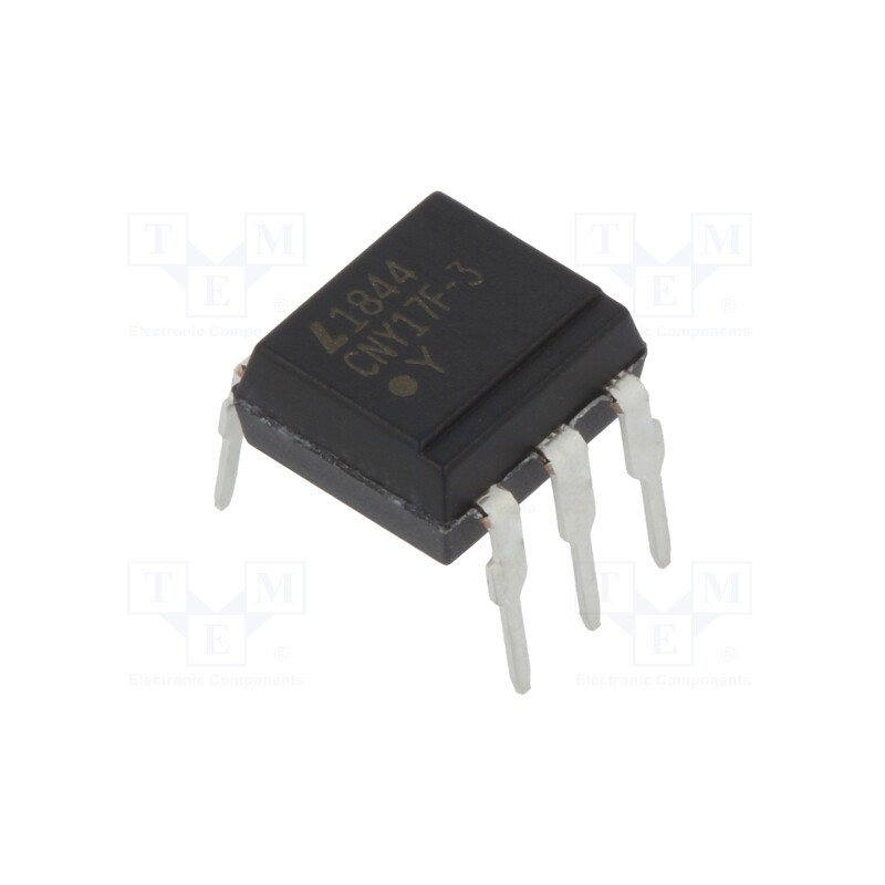 2 pcs x LITEON - CNY17F-3 - Optocoupler, THT, Ch: 1, OUT: transistor, Uinsul: 5kV, Uce: 70V, DIP6