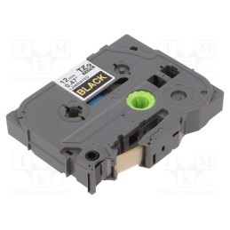 1 pcs x BROTHER - TZE-334 - Tape, 12mm, 8m, black, Character colour: golden, laminated,glued