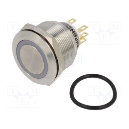 1 pcs x ONPOW - LAS1GQ25-11E/G/12V/S - Switch: vandal resistant, Pos: 2, SPDT, 3A/220VAC, 5A/24VDC, IP65