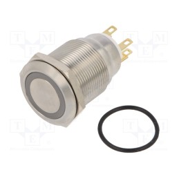 1 pcs x ONPOW - LAS1GQ22-11ZE/G/12V/S - Switch: vandal resistant, Pos: 2, SPDT, 3A/220VAC, 5A/24VDC, IP65