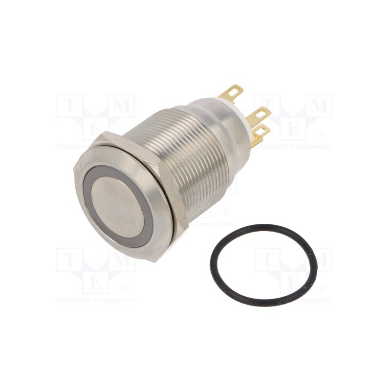 1 pcs x ONPOW - LAS1GQ22-11ZE/G/12V/S - Switch: vandal resistant, Pos: 2, SPDT, 3A/220VAC, 5A/24VDC, IP65