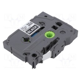 1 pcs x BROTHER - TZE-335 - Tape, 12mm, 8m, black, Character colour: white, laminated,glued