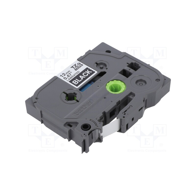 1 pcs x BROTHER - TZE-335 - Tape, 12mm, 8m, black, Character colour: white, laminated,glued