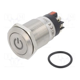 1 pcs x ONPOW - LAS1GQF-11DT/L/R/12V/S - Switch: vandal resistant, Pos: 2, SPDT, 3A/220VAC, 5A/24VDC, IP65