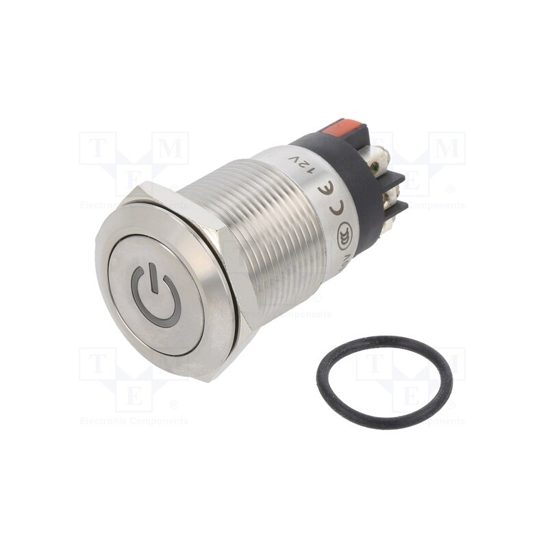 1 pcs x ONPOW - LAS1GQF-11DT/L/R/12V/S - Switch: vandal resistant, Pos: 2, SPDT, 3A/220VAC, 5A/24VDC, IP65