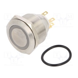 1 pcs x ONPOW - LAS1GQ25-11E/R/12V/S - Switch: vandal resistant, Pos: 2, SPDT, 3A/220VAC, 5A/24VDC, IP65