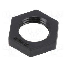 100 pcs x OBO BETTERMANN - 116 M16 SW PA - Nut, M16, polyamide, 22mm, black, Thread: metric, Pitch: 1.5