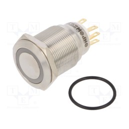 1 pcs x ONPOW - LAS1GQ22-11ZE/R/24V/S - Switch: vandal resistant, Pos: 2, SPDT, 3A/220VAC, 5A/24VDC, IP65