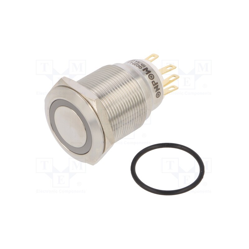 1 pcs x ONPOW - LAS1GQ22-11ZE/R/24V/S - Switch: vandal resistant, Pos: 2, SPDT, 3A/220VAC, 5A/24VDC, IP65