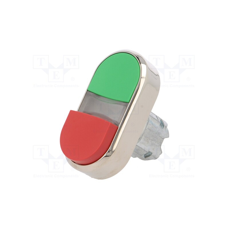 1 pcs x SIEMENS - 3SU1051-3BB42-0AA0 - Switch: double, 22mm, Stabl.pos: 1, green/red, IP67, flat + convex