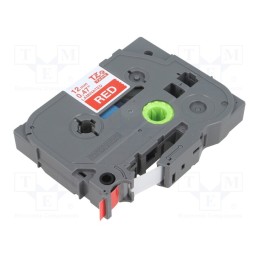 1 pcs x BROTHER - TZE-435 - Tape, 12mm, 8m, red, Character colour: white, laminated,glued