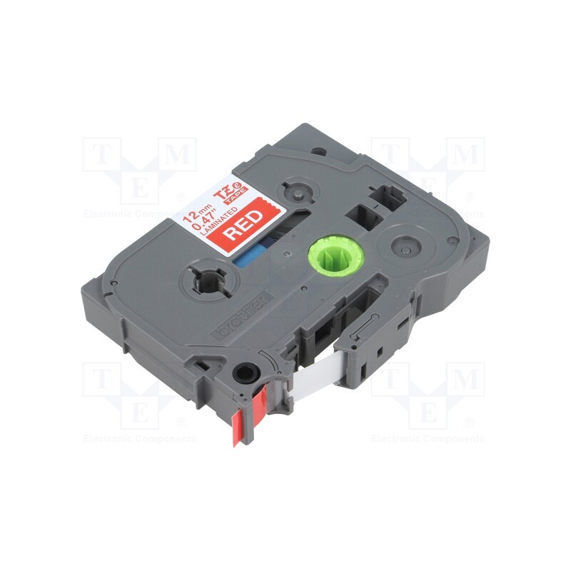 1 pcs x BROTHER - TZE-435 - Tape, 12mm, 8m, red, Character colour: white, laminated,glued