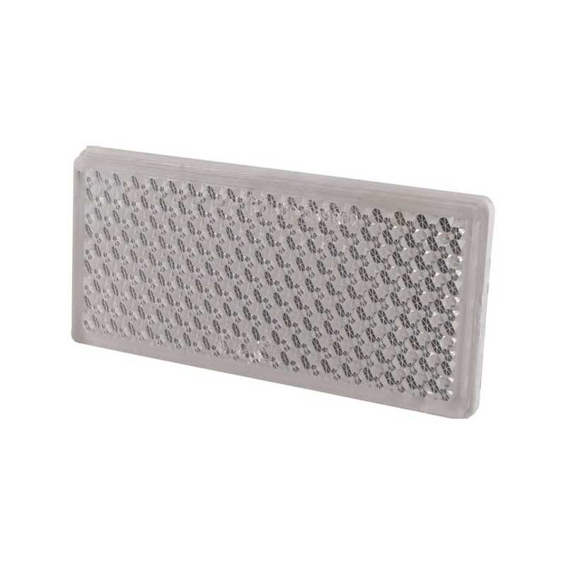 Adhesive white reflector 103x21mm