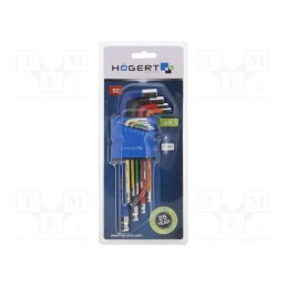 1 set x Hu00d6GERT TECHNIK - HT1W806 - Wrenches set, hex key,spherical, long, 9pcs.