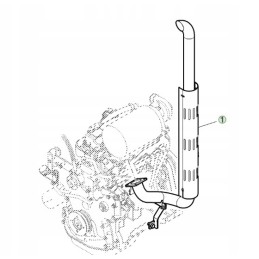 John Deere sj301698 lower exhaust silencer for 50x5e