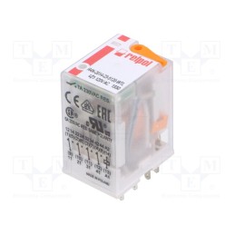 1 pcs x RELPOL - R4N-2014-23-5120-WTL - Relay: electromagnetic, 4PDT, Ucoil: 120VAC, Icontacts max: 6A