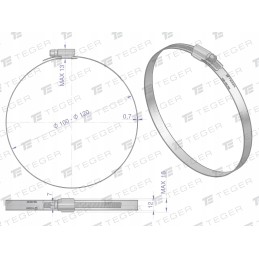 Reinforced clamp 100 120 worm
