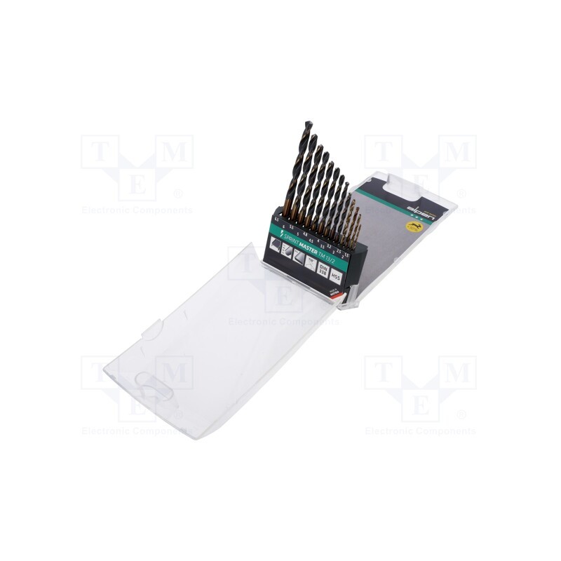 1 set x ALPEN-MAYKESTAG - 811101100 - Drill set, for metal, high speed steel stal szybkotnąca HSS