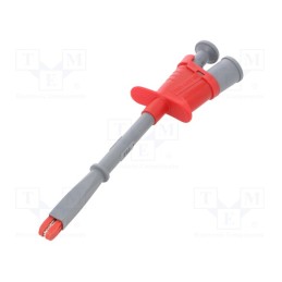 1 pcs x ELECTRO-PJP - 6009-PROB-2 - Clip-on probe, crocodile, 20A, red, Grip capac: max.15mm, 1000V