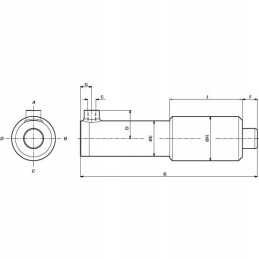 Single-sided hydraulic cylinder actuator 50 500