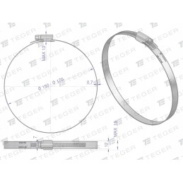 Reinforced clamp 150 170 worm