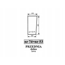 Lower windshield mf 255 fine 53
