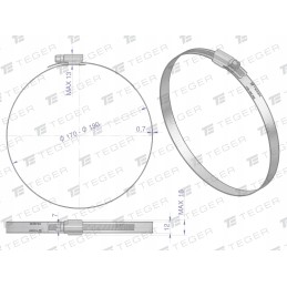 Reinforced clamp 170 190 snail obe