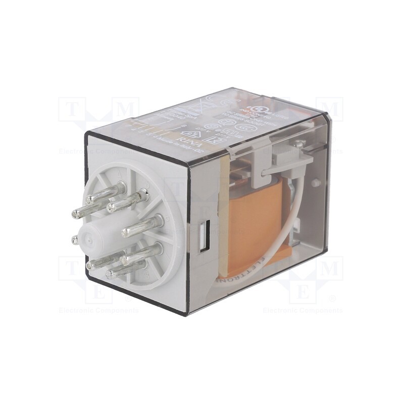 1 pcs x FINDER - 60.12.8.048.0040 - Relay: electromagnetic, DPDT, Ucoil: 48VAC, Icontacts max: 10A