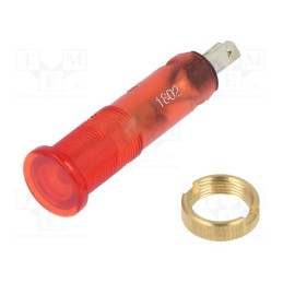 1 pcs x SCHNEIDER ELECTRIC - XVLA234 - Indicator: LED, flat, red, 24VDC, Ø8mm, IP40, connectors 2,8x0,5mm